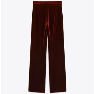 Zara Velvet Size Slit Pants Sz M